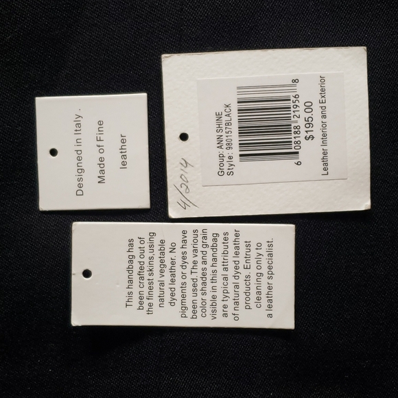 NWT Badgley Mischka Black Leather Gold Studded Wallet Clutch Ann Shine 7.5"x4" - Picture 14 of 16